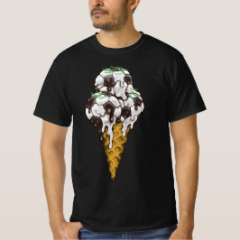 Eiscreme-Fußballball-T - Shirt