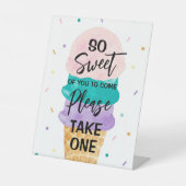 Eiscreme Gastgeschenk Sign - Sundae Sockelschild (Vorderseite)