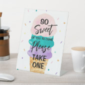 Eiscreme Gastgeschenk Sign - Sundae Sockelschild (In SItu)