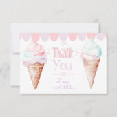 Eiscreme Geburtstag danke Karte (Vorderseite)