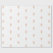 Eiscreme Geburtstag Weihnachtsweihnachtscreme Part Geschenkpapier (Flach)