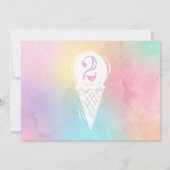 Eiscreme-Geburtstags-Einladung mit Foto Einladung (Rückseite)