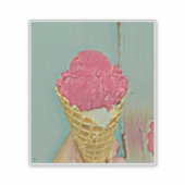 Eiscreme Geburtstagsgeschenk Aufkleber (Vorderseite)