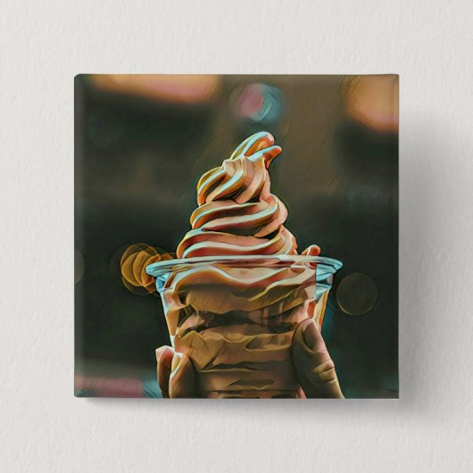 Eiscreme Geburtstagsgeschenk Button (Vorderseite)