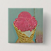 Eiscreme Geburtstagsgeschenk Button (Vorderseite)