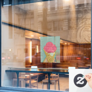 Eiscreme Geburtstagsgeschenk Fensteraufkleber