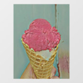 Eiscreme Geburtstagsgeschenk Fensteraufkleber (Blatt)