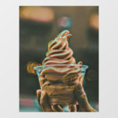 Eiscreme Geburtstagsgeschenk Fensteraufkleber (Blatt)