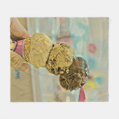Eiscreme Geburtstagsgeschenk Fleecedecke (Vorderseite (Horizontal))