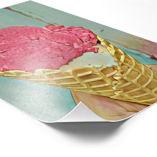 Eiscreme Geburtstagsgeschenk Fotodruck (Ecke)