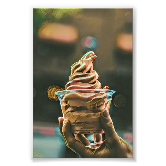 Eiscreme Geburtstagsgeschenk Fotodruck (Vorne)