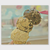 Eiscreme Geburtstagsgeschenk Geschenkpapier (Flach)