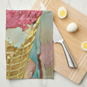 Eiscreme Geburtstagsgeschenk Geschirrtuch (Viertel Falte)