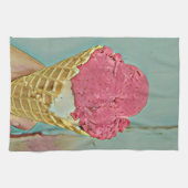 Eiscreme Geburtstagsgeschenk Geschirrtuch (Horizontal)
