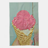 Eiscreme Geburtstagsgeschenk Geschirrtuch (Vertikal)