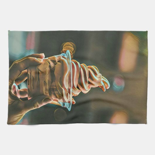 Eiscreme Geburtstagsgeschenk Geschirrtuch (Horizontal)