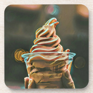 Eiscreme Geburtstagsgeschenk Getränkeuntersetzer