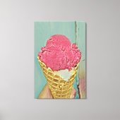 Eiscreme Geburtstagsgeschenk Leinwanddruck (Vorderseite)