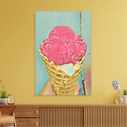 Eiscreme Geburtstagsgeschenk Leinwanddruck (Insitu (Wohnzimmer))