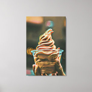 Eiscreme Geburtstagsgeschenk Leinwanddruck
