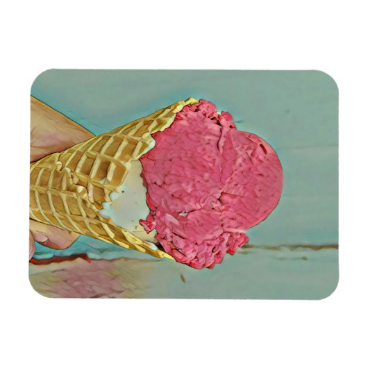 Eiscreme Geburtstagsgeschenk Magnet (Horizontal)