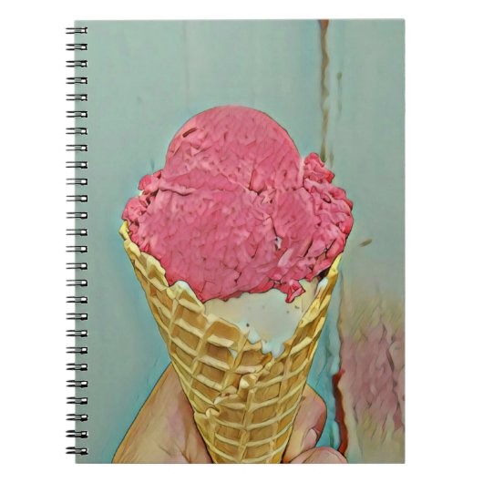 Eiscreme Geburtstagsgeschenk Notizblock (Vorderseite)