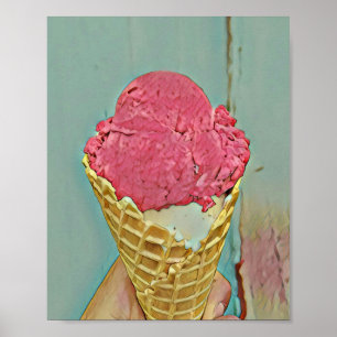 Eiscreme Geburtstagsgeschenk Poster