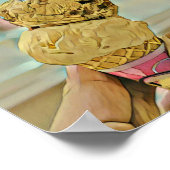 Eiscreme Geburtstagsgeschenk Poster (Ecke)