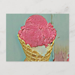Eiscreme Geburtstagsgeschenk Postkarte