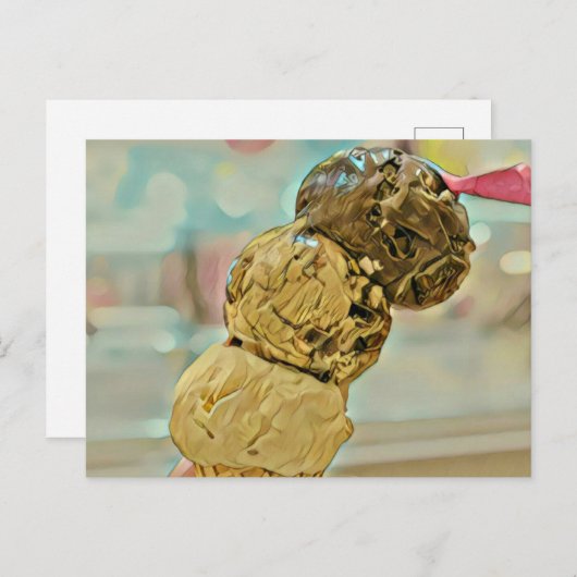 Eiscreme Geburtstagsgeschenk Postkarte (Vorne/Hinten)
