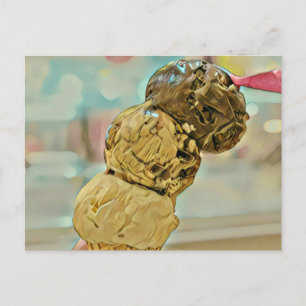 Eiscreme Geburtstagsgeschenk Postkarte