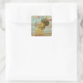 Eiscreme Geburtstagsgeschenk Quadratischer Aufkleber (Tasche)