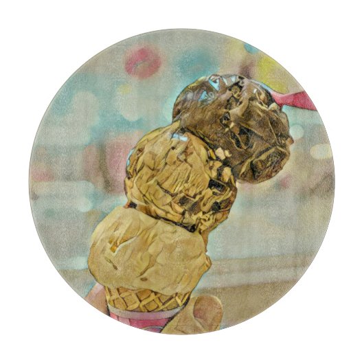 Eiscreme Geburtstagsgeschenk Schneidebrett (Vorderseite)