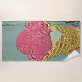 Eiscreme Geburtstagsgeschenk Strandtuch (Vorderseite)