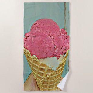 Eiscreme Geburtstagsgeschenk Strandtuch