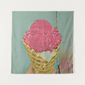 Eiscreme Geburtstagsgeschenk Wandteppich (Vorderseite)