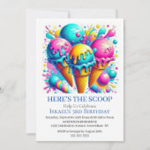 Eiscreme Geburtstagsparty Einladung (Vorderseite)