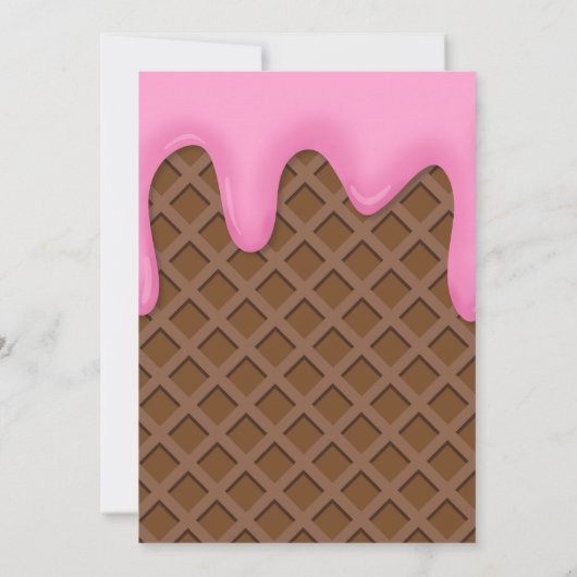 Eiscreme-Geburtstagsparty Einladung (Rückseite)