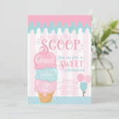 Eiscreme Geburtstagsparty Einladung Schneekonzern (Stehend Vorderseite)