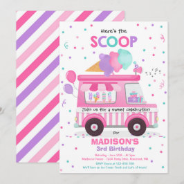 Eiscreme Geburtstagsparty Eiscreme LKW Geburtstag Einladung