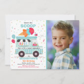 Eiscreme Geburtstagsparty Eiscreme LKW Geburtstag Einladung (Vorderseite)