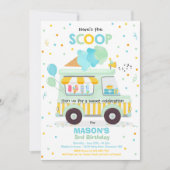 Eiscreme Geburtstagsparty Eiscreme LKW Geburtstag Einladung (Vorderseite)