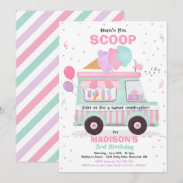Eiscreme Geburtstagsparty Eiscreme Truck Geburtsta Einladung