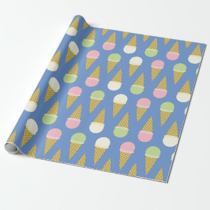 Eiscreme-Geburtstagsparty Geschenkpapier