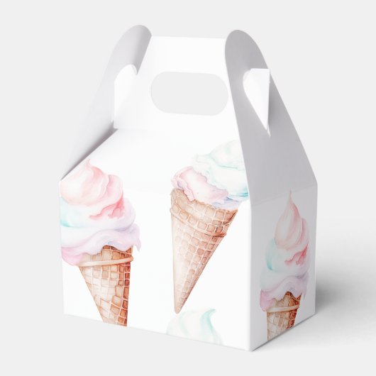 Eiscreme Geburtstagsparty Geschenkschachtel (Rückseite)