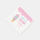 Eiscreme Geburtstagsparty Napkins Serviette (Ecke)