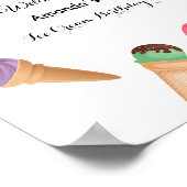 Eiscreme Geburtstagsparty Poster (Ecke)