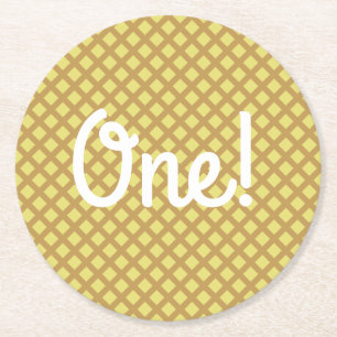 Eiscreme-Geburtstagsparty Runder Pappuntersetzer