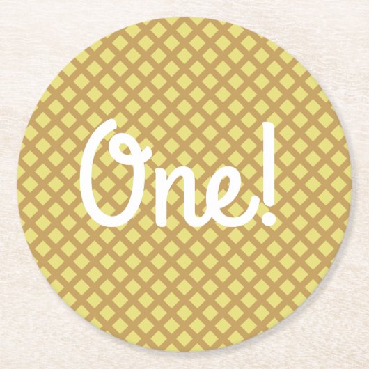 Eiscreme-Geburtstagsparty Runder Pappuntersetzer (Vorderseite)