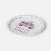 Eiscreme Geburtstagsplatte Pappteller (Schrägansicht)